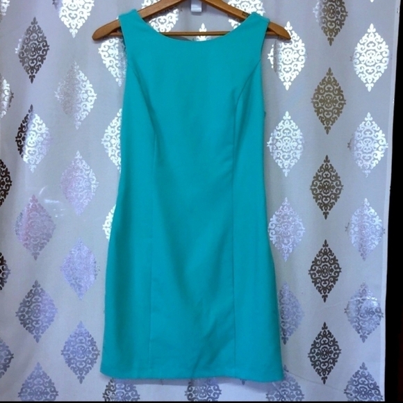Forever 21 Teal Cut-Out Back Sheath Dress - Picture 1 of 7